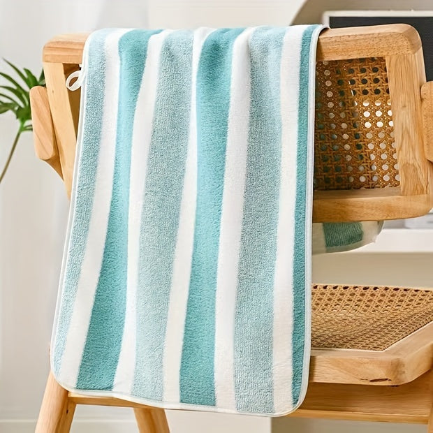 Conjunto de Toalhas Listradas (8 Peças) - Secagem Rápida e Super Absorventes