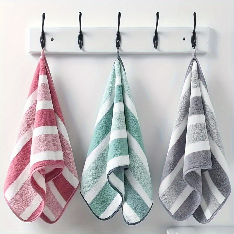 Conjunto de Toalhas Listradas (8 Peças) - Secagem Rápida e Super Absorventes