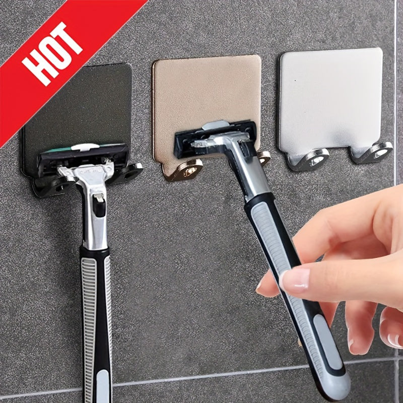 Suporte para Aparelho de Barbear Sem Perfuração - Gancho para Armazenamento, Ideal para Banheiro e Cozinha