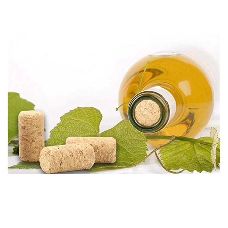 Rolhas de Vinho Naturais Reutilizáveis - Kit para Engarrafamento e Artesanato