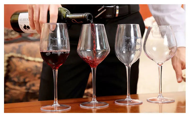 Taças de Vinho em Plástico Inquebrável - Kit para Bar