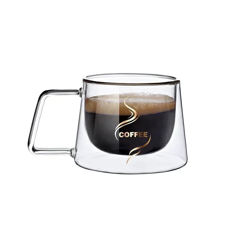 Copo de Vidro Duplo 170ml com Alça - Elegância e Funcionalidade