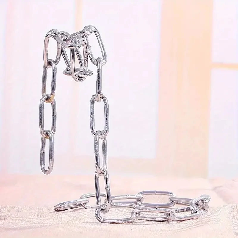 Suporte de Vinho em Corrente de Ferro - Design Criativo para Casa e Cozinha