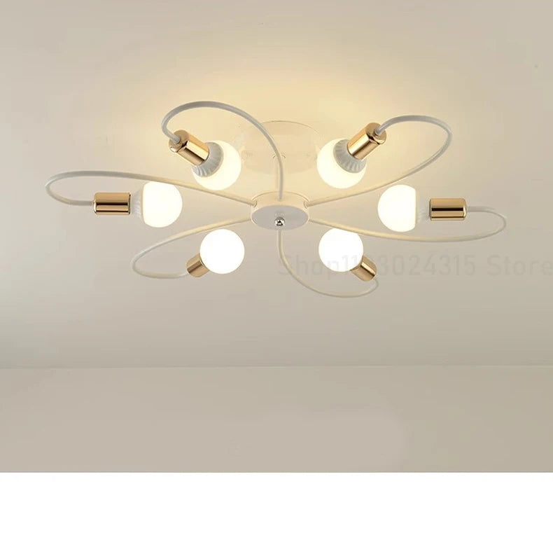 Lustre de Teto Industrial Retrô em Ferro