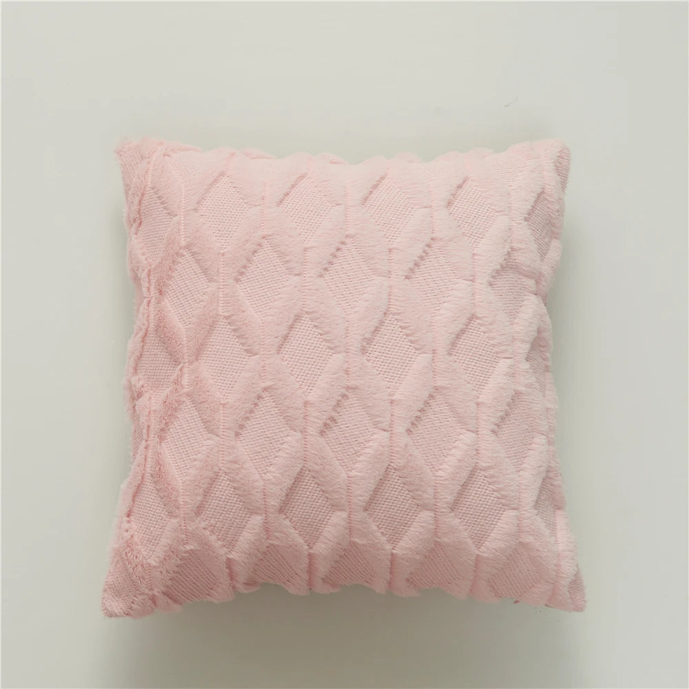 Capa de Almofada Plush Aconchegante para Sofá e Sala
