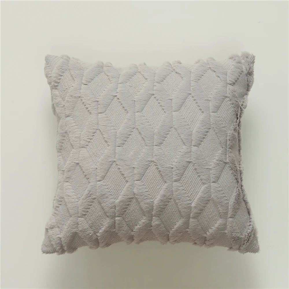 Capa de Almofada Plush Aconchegante para Sofá e Sala