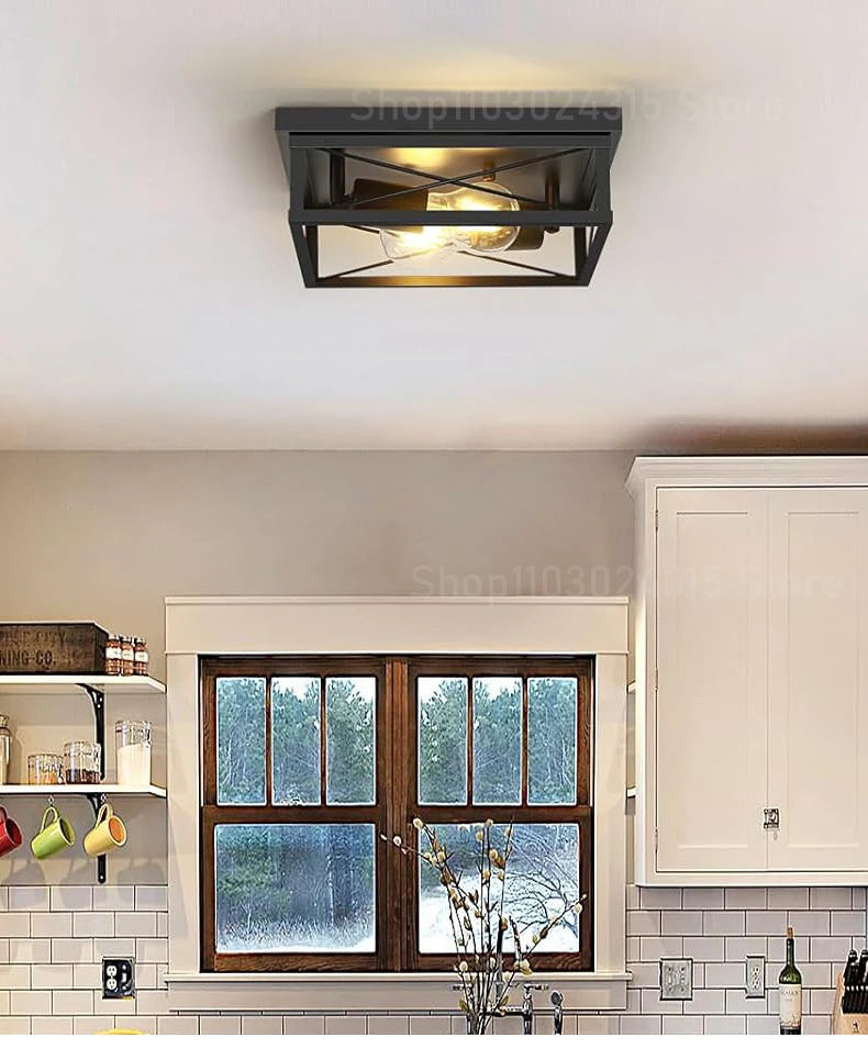 Luminária de Teto Industrial Retro para Sala e Cozinha