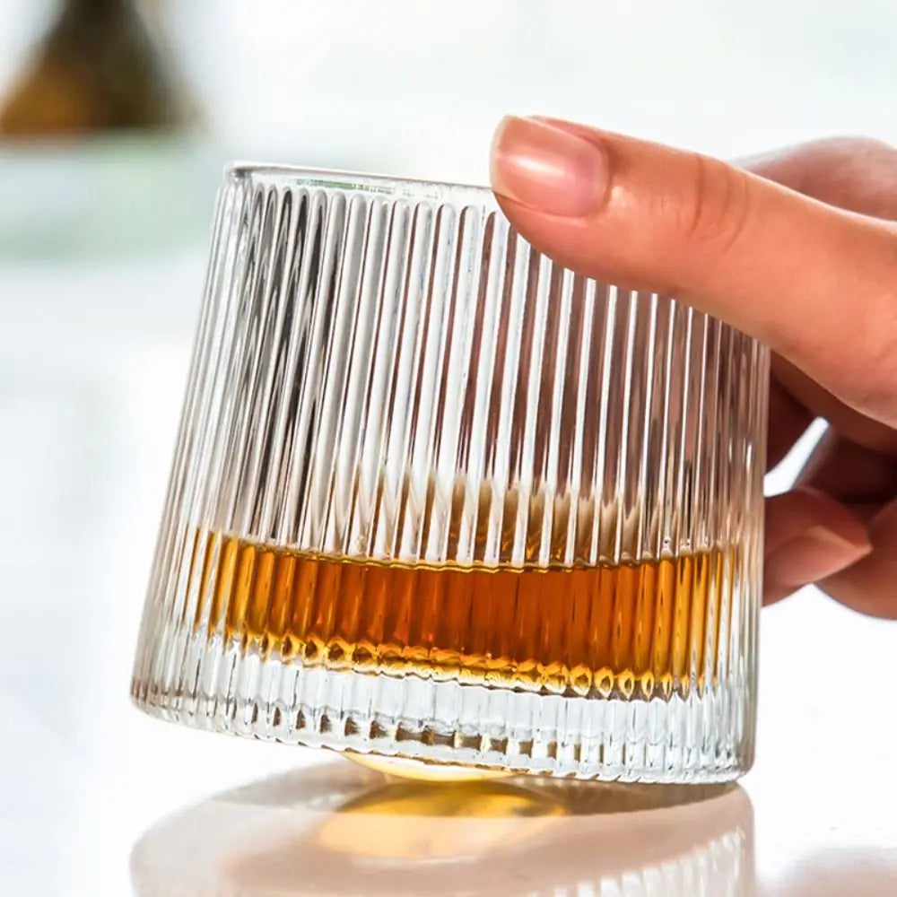 Copo de Whisky Giratório 360° em Cristal - Base Rotativa