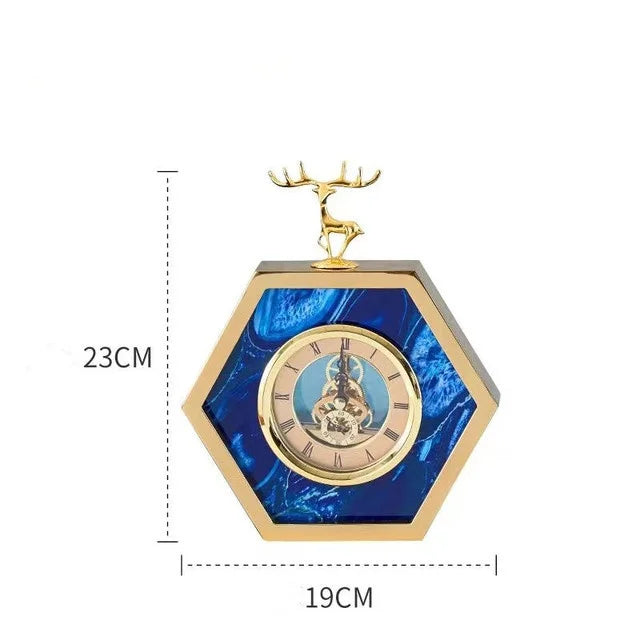 Relógio de mesa do vintage para decoração de casa ouro pássaro metal estilo antigo retro relógios de mesa decoração para casa natal presente aniversário