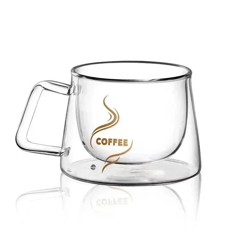 Copo de Vidro Duplo 170ml com Alça - Elegância e Funcionalidade