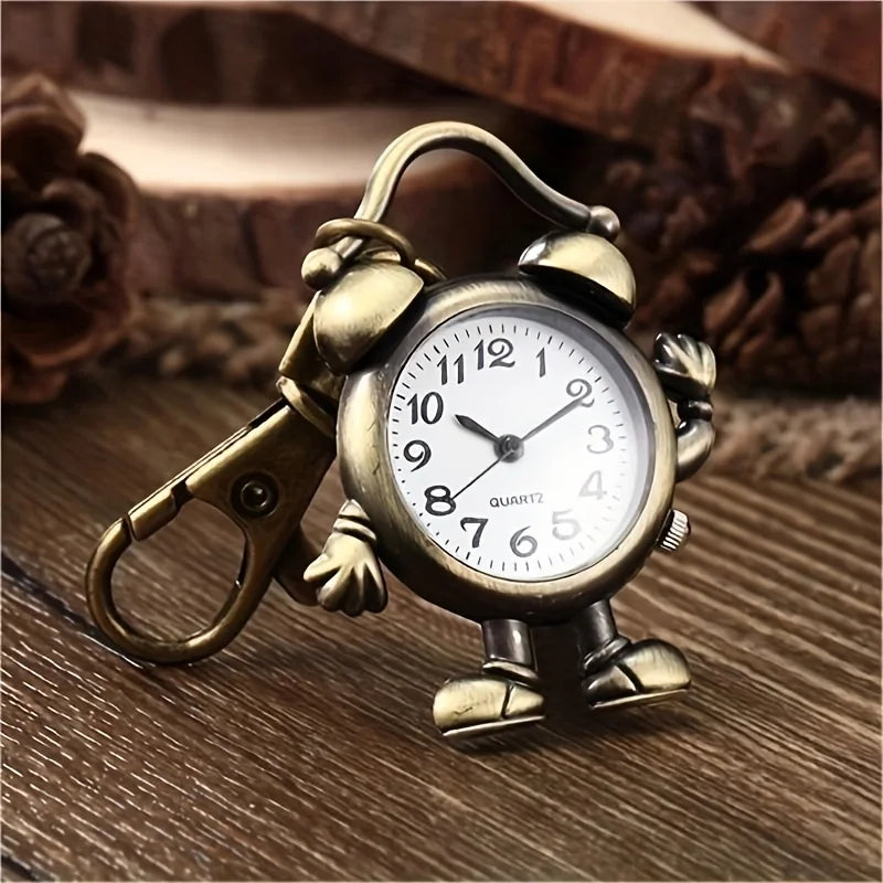 Relógio Despertador Vintage com Chaveiro Personalizado