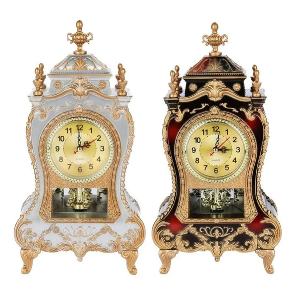 Relógio de Mesa Vintage com Pêndulo - Elegância Clássica