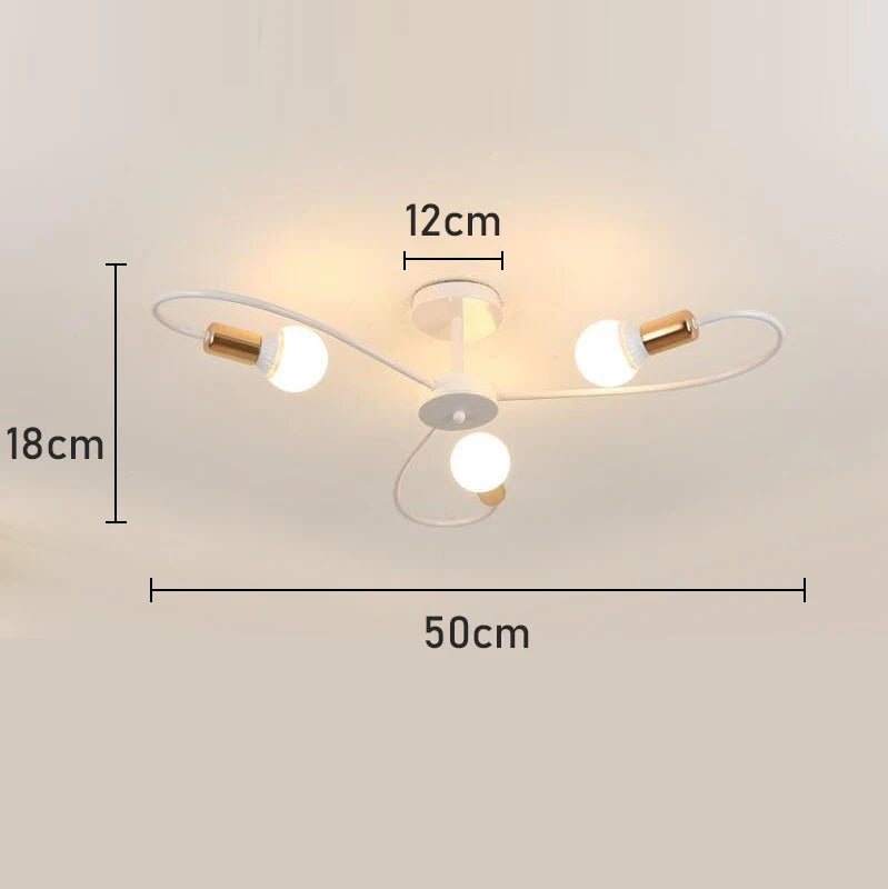 Lustre de Teto Industrial Retrô em Ferro