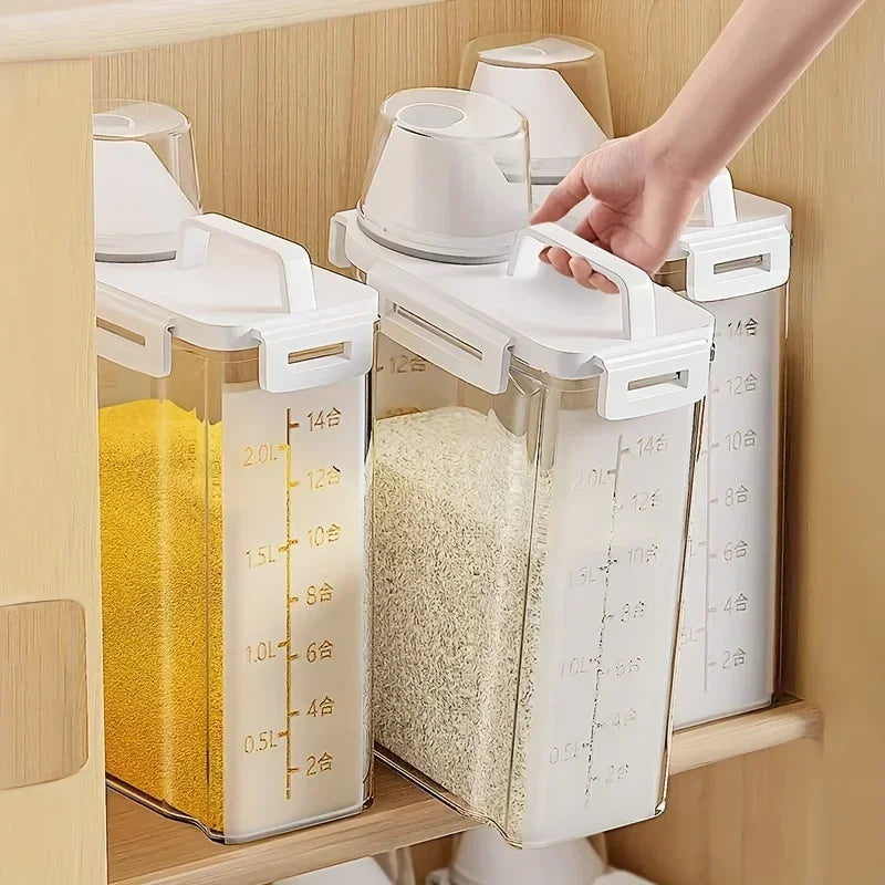 Caixa Hermética para Grãos 2,5L - Pote Organizador de Cozinha