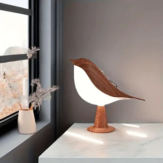 Luminária Pássaro LED Touch Art Déco Recarregável