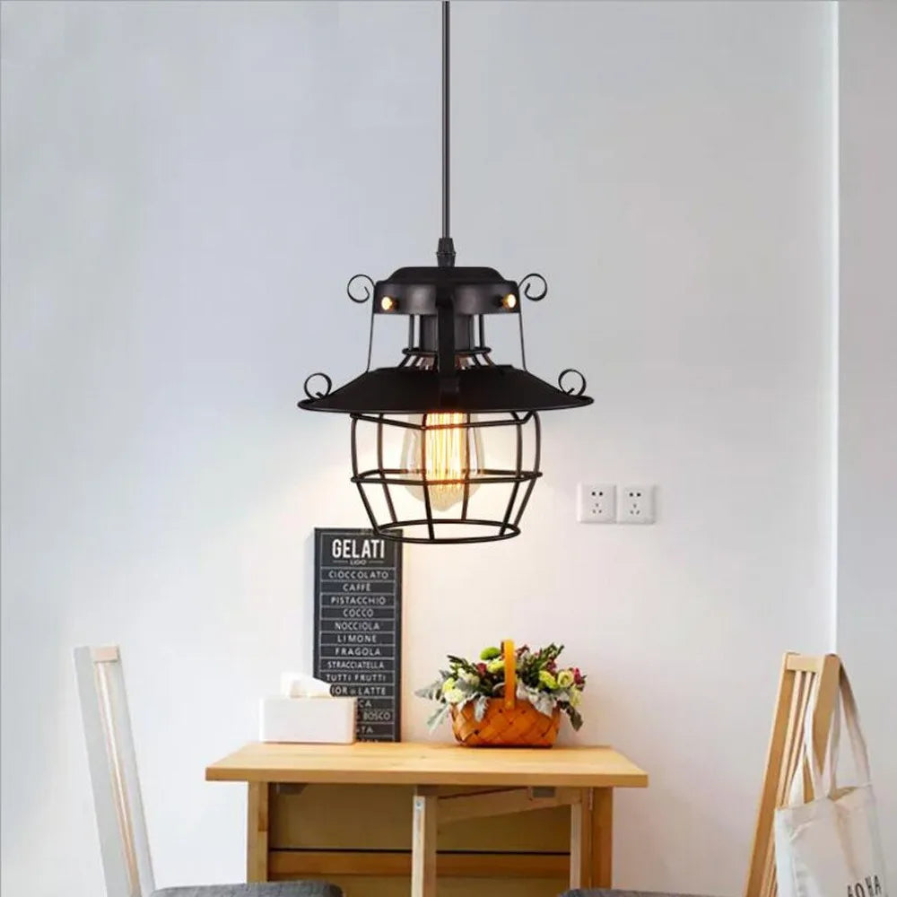 Lustre Industrial Retrô para Restaurante e Corredor
