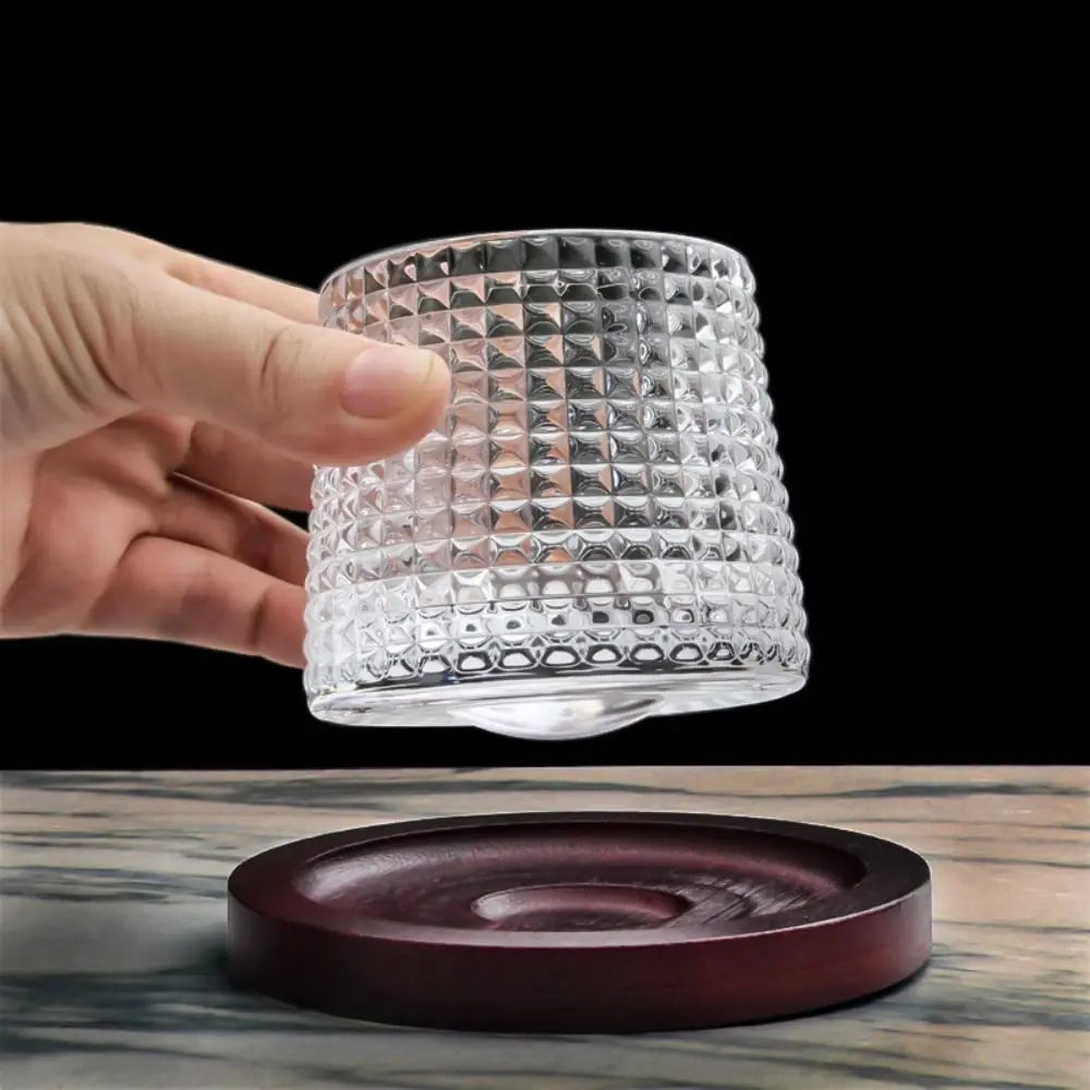 Copo de Whisky Giratório 360° em Cristal - Base Rotativa