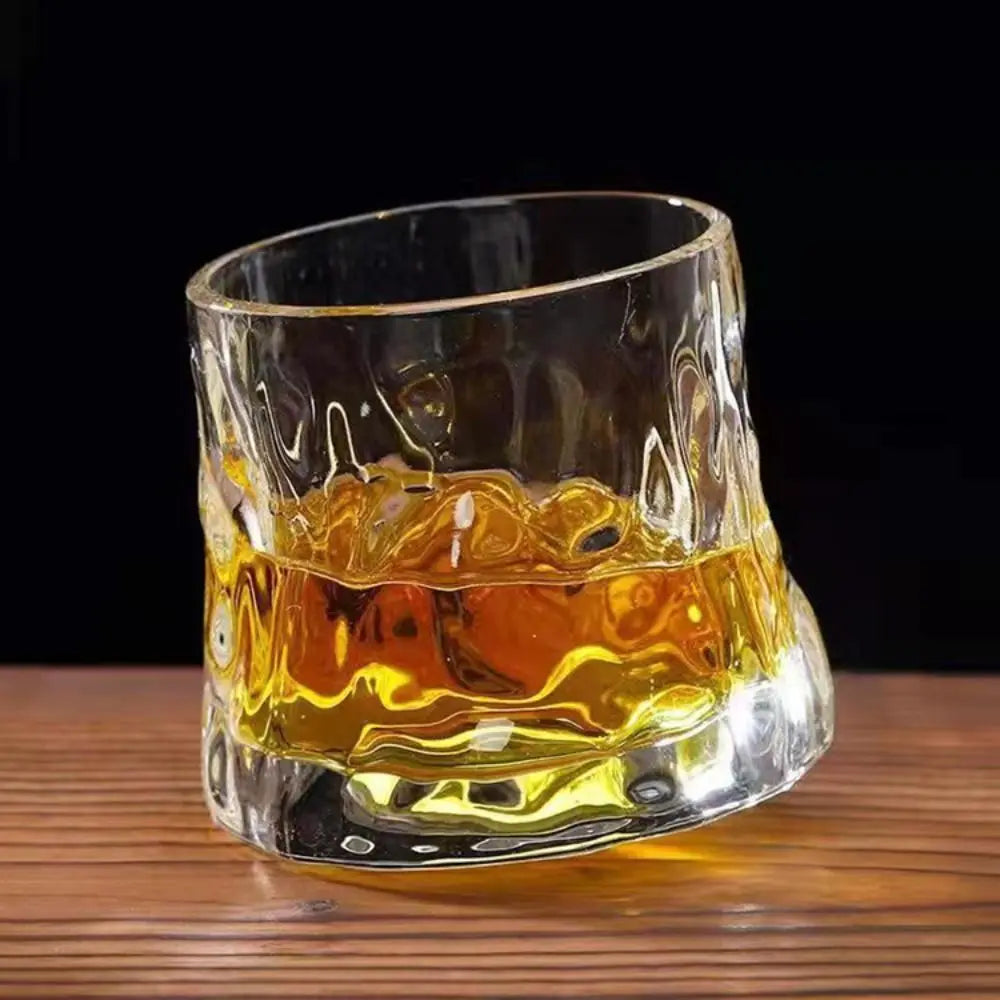 Copo de Whisky Giratório 360° em Cristal - Base Rotativa