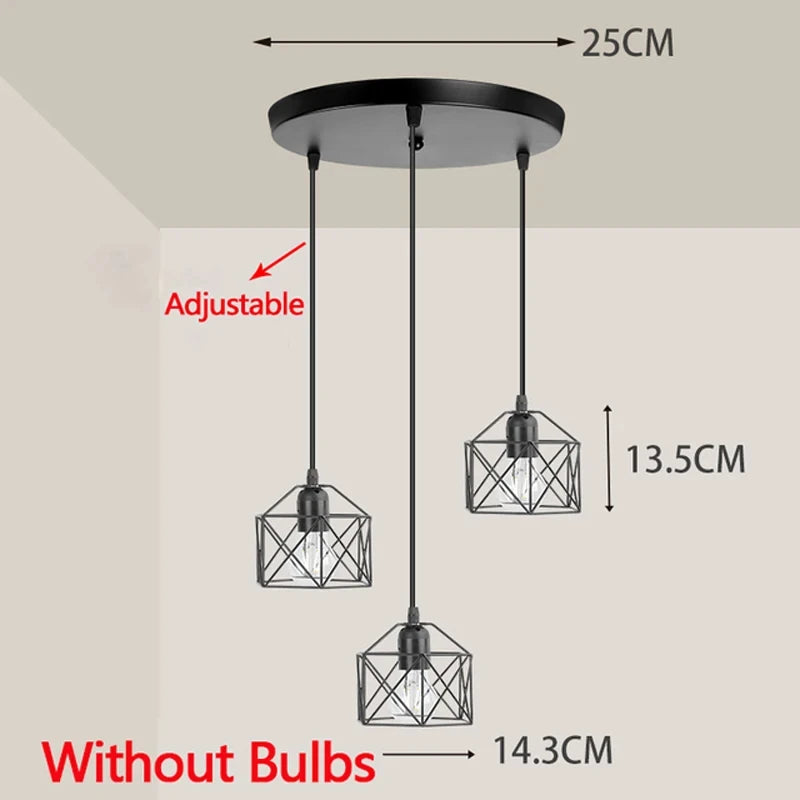 Lustre de Teto LED Vintage Nórdico - Pendente para Sala de Jantar
