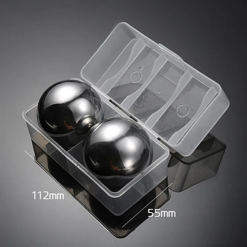 Bolas de Gelo em Aço Inoxidável para Whisky - Resfriamento Rápido
