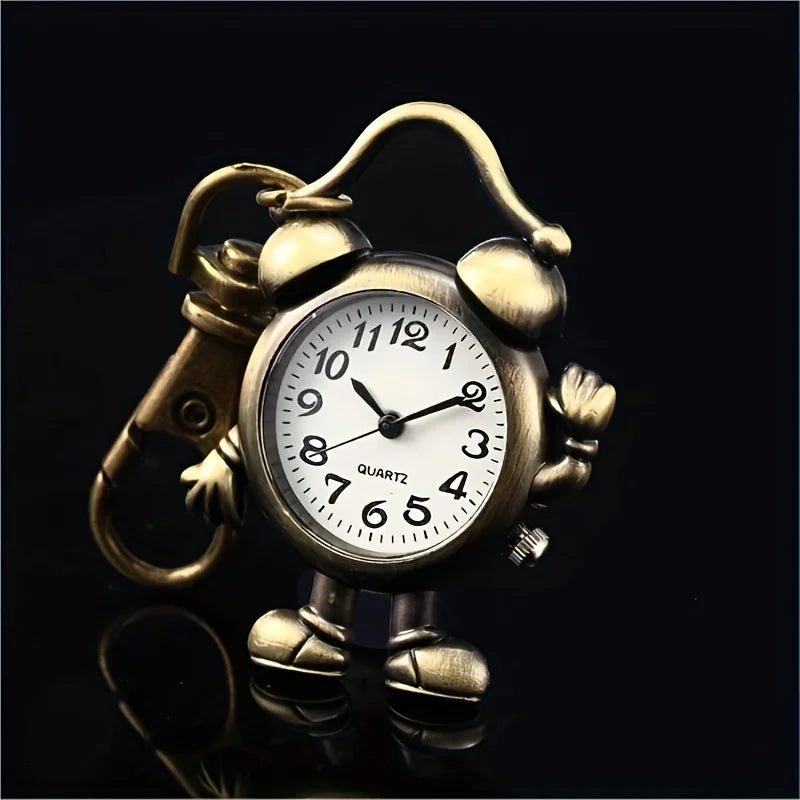 Relógio Despertador Vintage com Chaveiro Personalizado
