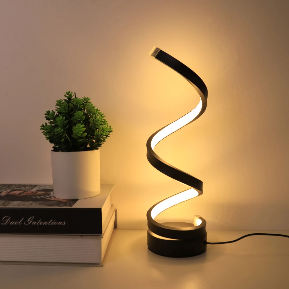 Luminária de Mesa Espiral Design Criativo