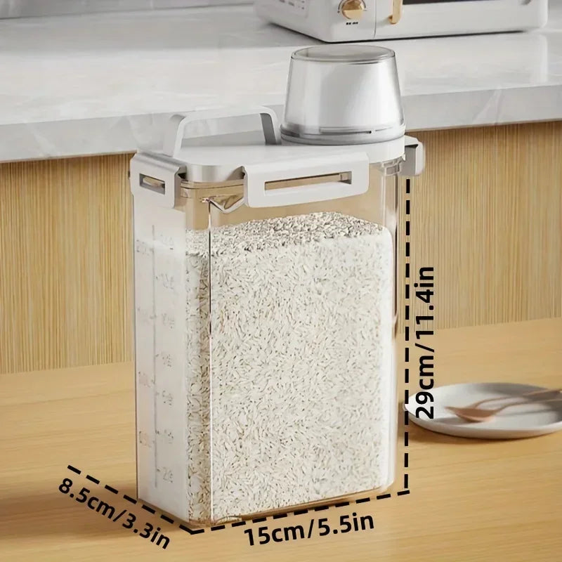 Caixa Hermética para Grãos 2,5L - Pote Organizador de Cozinha