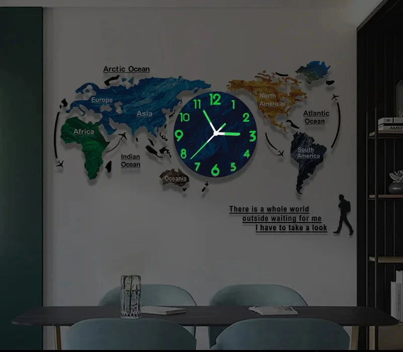 Novo quente único acrílico relógio de parede 3d diy grande parede pendurado relógio com adesivos para casa decorações