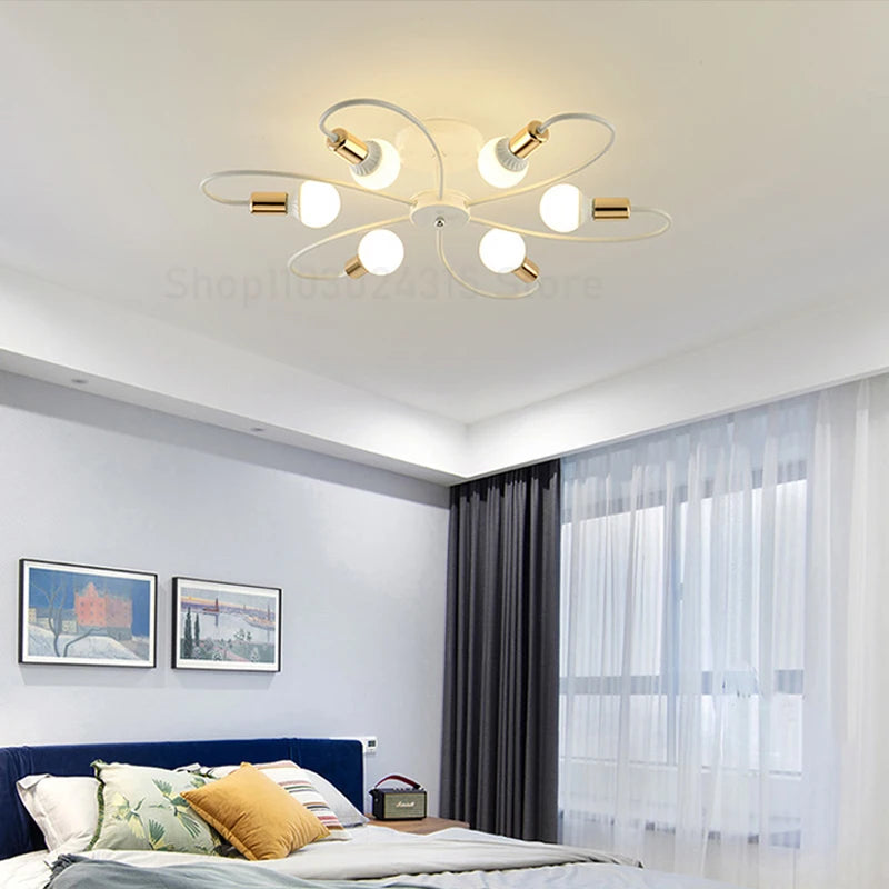 Lustre de Teto Industrial Retrô em Ferro