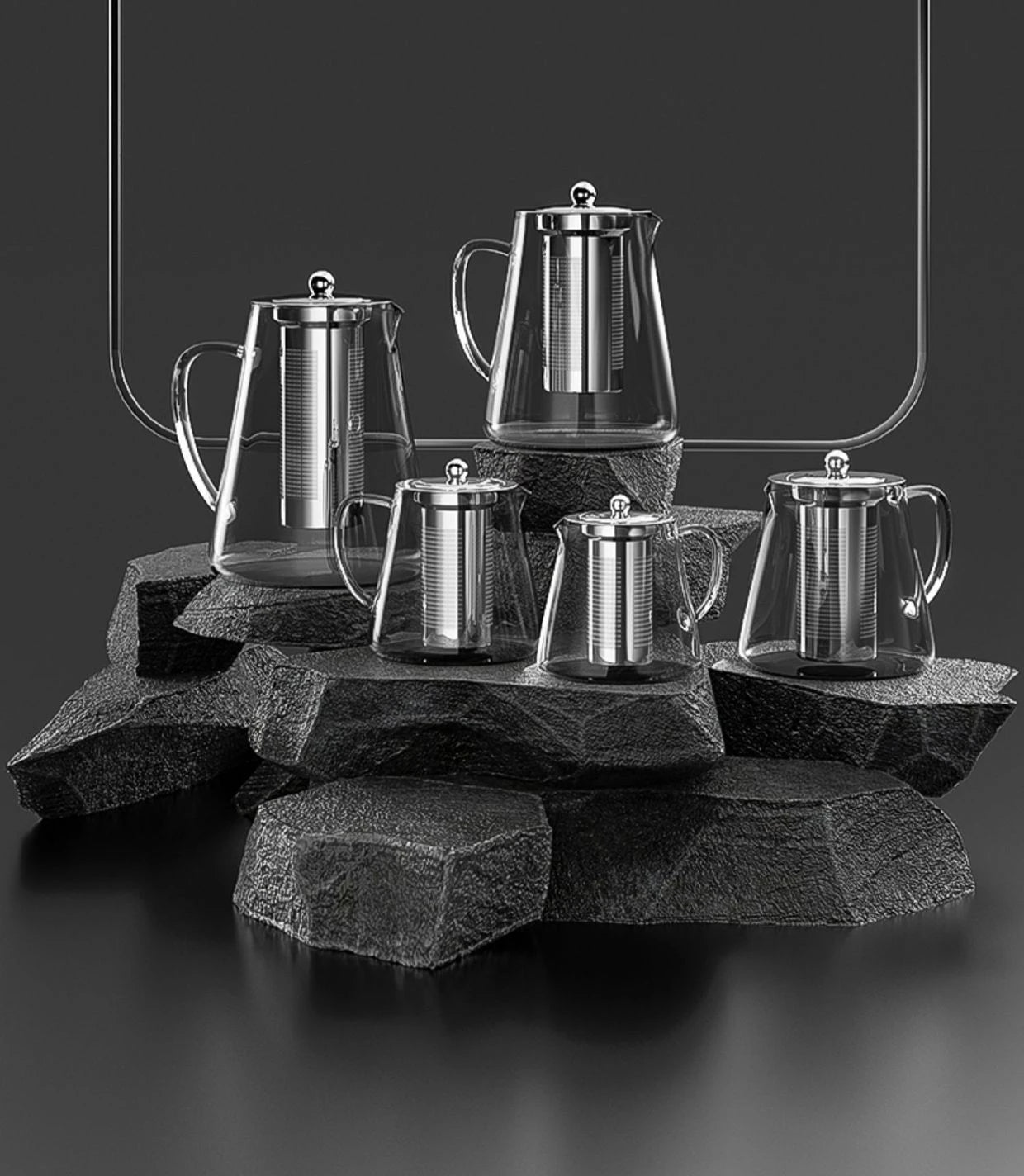 Bule de Vidro Resistente com Infusor de Chá Inox