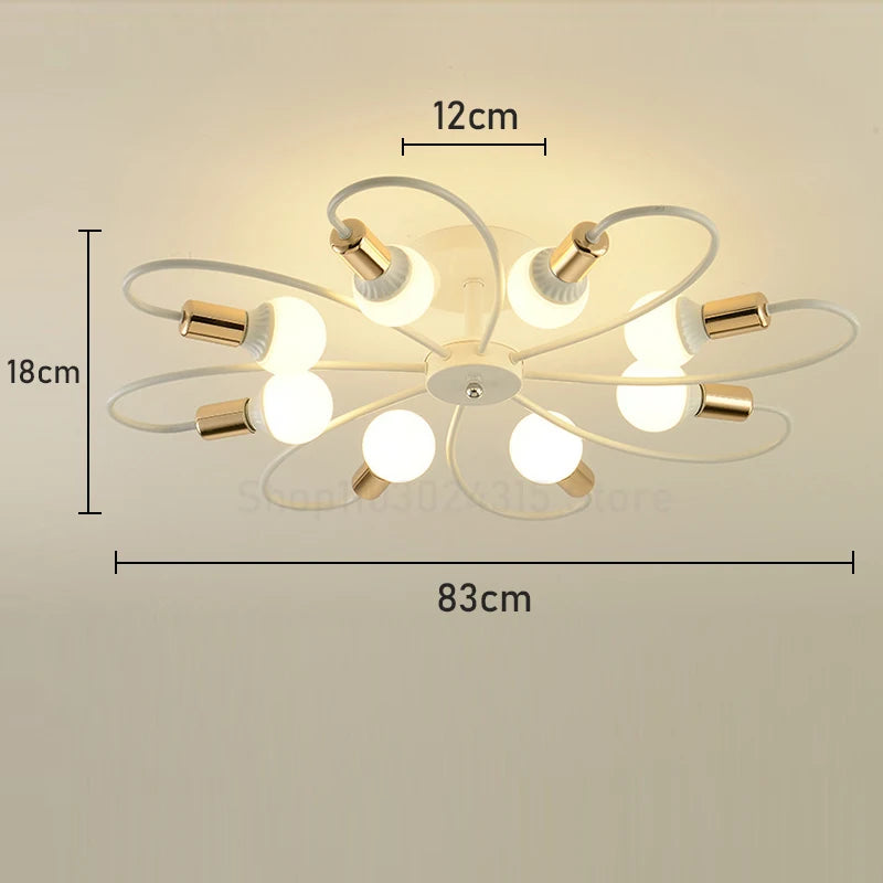 Lustre de Teto Industrial Retrô em Ferro