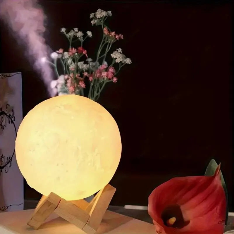 Luminária de Lua LED Galáxia Decorativa 3D