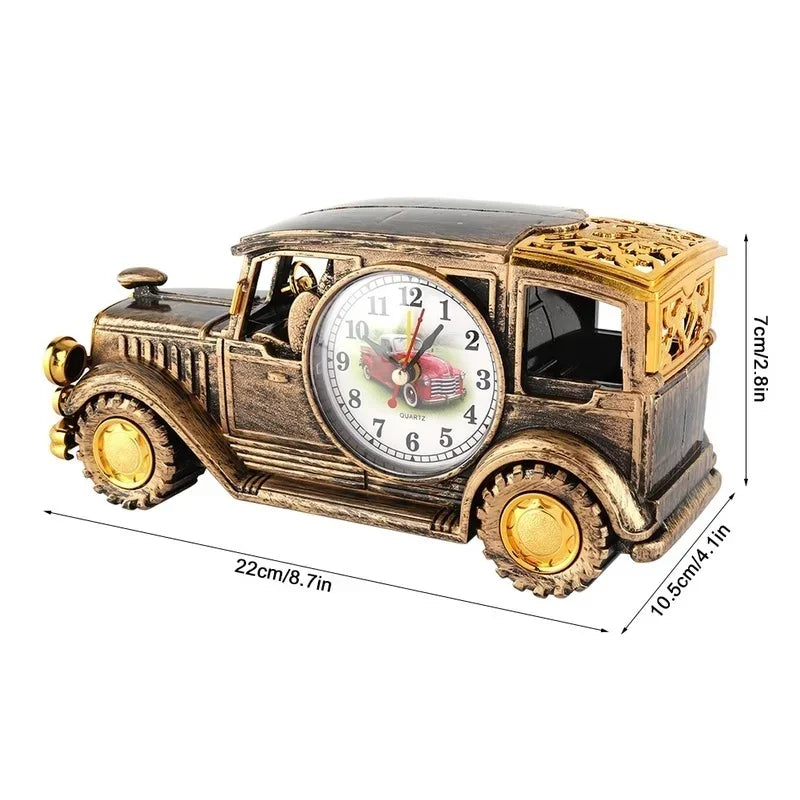 Relógio Vintage de Carro com Alarme e Luz Noturna