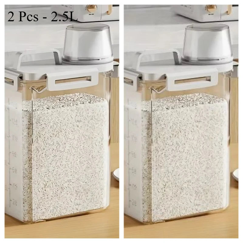 Caixa Hermética para Grãos 2,5L - Pote Organizador de Cozinha