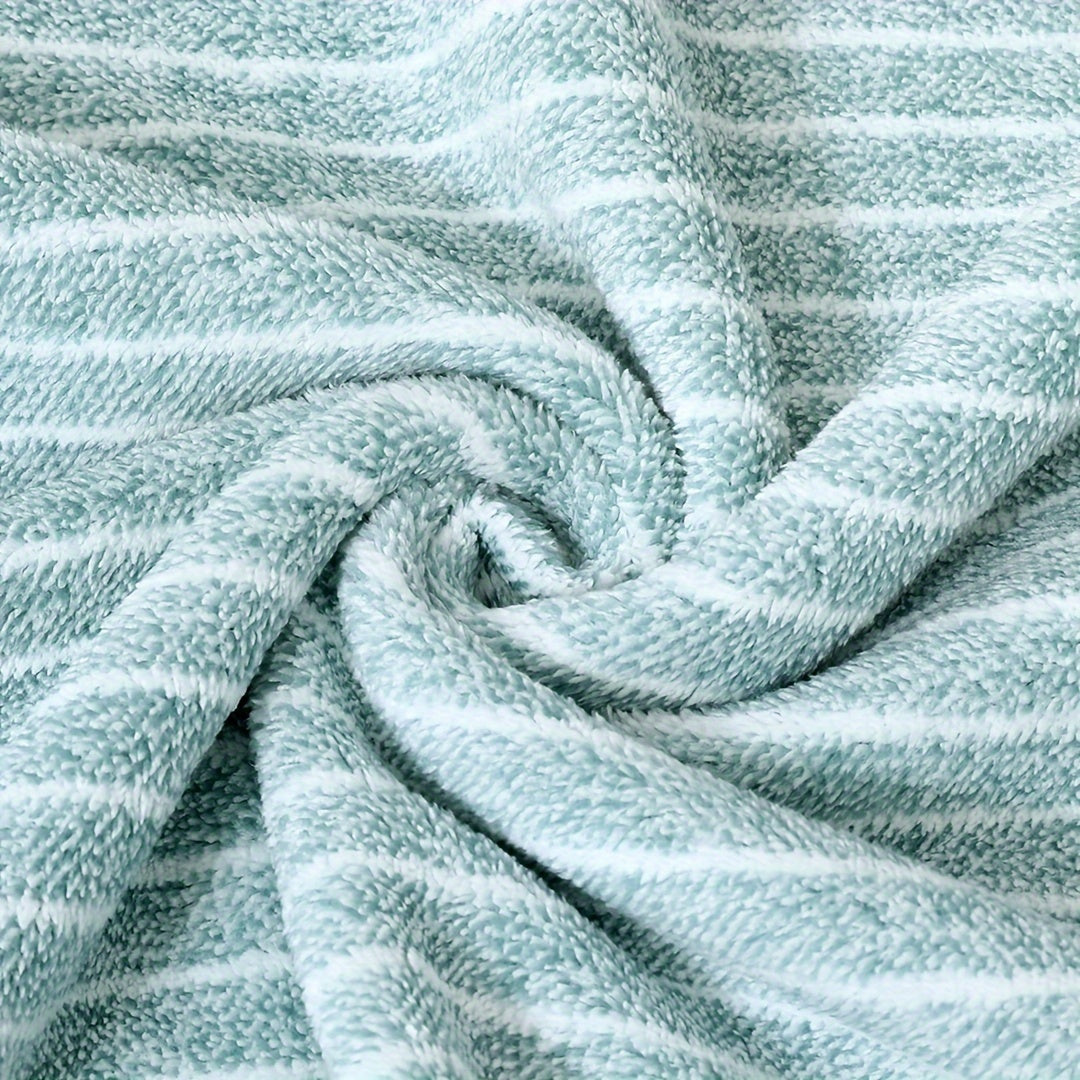 Conjunto de Toalhas Listradas (8 Peças) - Secagem Rápida e Super Absorventes