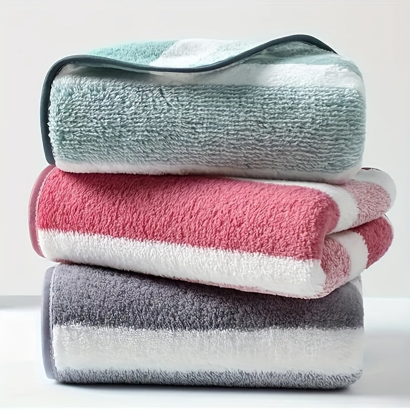 Conjunto de Toalhas Listradas (8 Peças) - Secagem Rápida e Super Absorventes