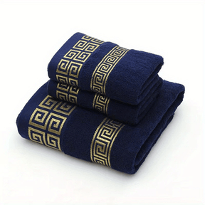 Conjunto de Toalhas de Banho de Luxo em Algodão - 2 Peças (1 Toalha de Mão e 1 Toalha de Banho)