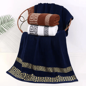 Conjunto de Toalhas de Banho de Luxo em Algodão - 2 Peças (1 Toalha de Mão e 1 Toalha de Banho)
