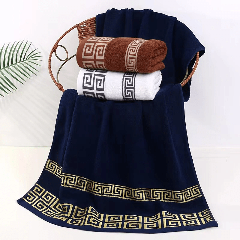 Conjunto de Toalhas de Banho de Luxo em Algodão - 2 Peças (1 Toalha de Mão e 1 Toalha de Banho)