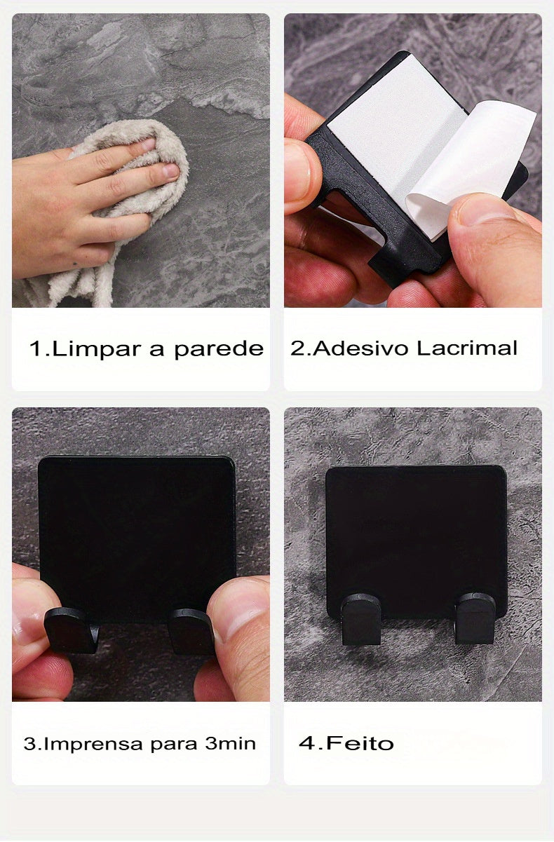 Suporte para Aparelho de Barbear - Kit com 3 Unidades, Montagem na Parede