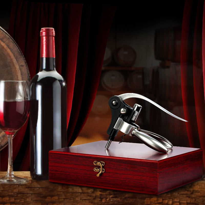 9-Piece Stainless Steel Wine Opener Set, Manual Corkscrew with Foil Cutter, Pourer, Vacuum Stopper, Ideal Gift for Wine Lovers, Kitchen Gadget