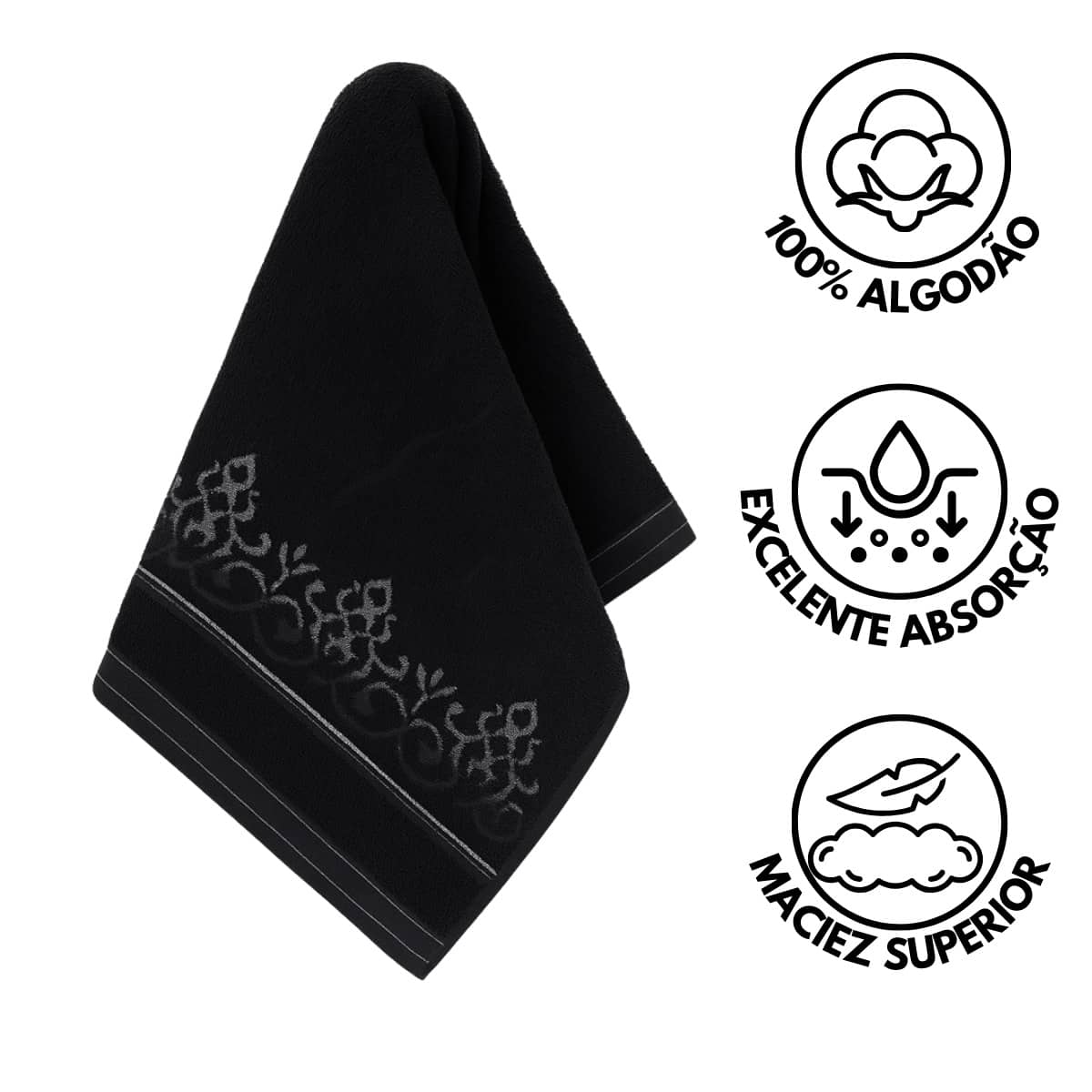 Kit 4 Toalhas de Banho Bordadas Elegance – Macias e Sofisticadas