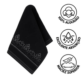 Kit 4 Toalhas de Banho Bordadas Elegance – Macias e Sofisticadas