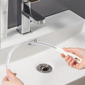 Escova Flexível para Limpeza de Ralos - Ferramenta Desentupidora de Tubos, Acessório para Banheiro