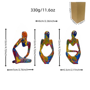 Conjunto de 3 Estátuas de Pensamento Criativo