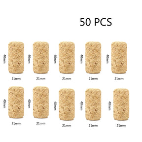Rolhas de Vinho Naturais Reutilizáveis - Kit para Engarrafamento e Artesanato