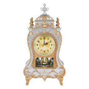 Relógio de Mesa Vintage com Pêndulo - Elegância Clássica