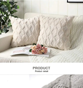 Capa de Almofada Plush Aconchegante para Sofá e Sala