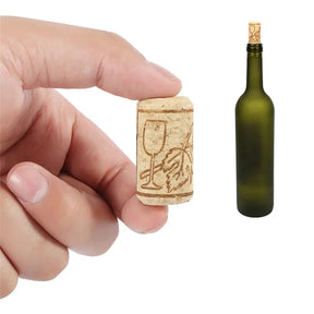 Rolhas de Vinho Naturais Reutilizáveis - Kit para Engarrafamento e Artesanato