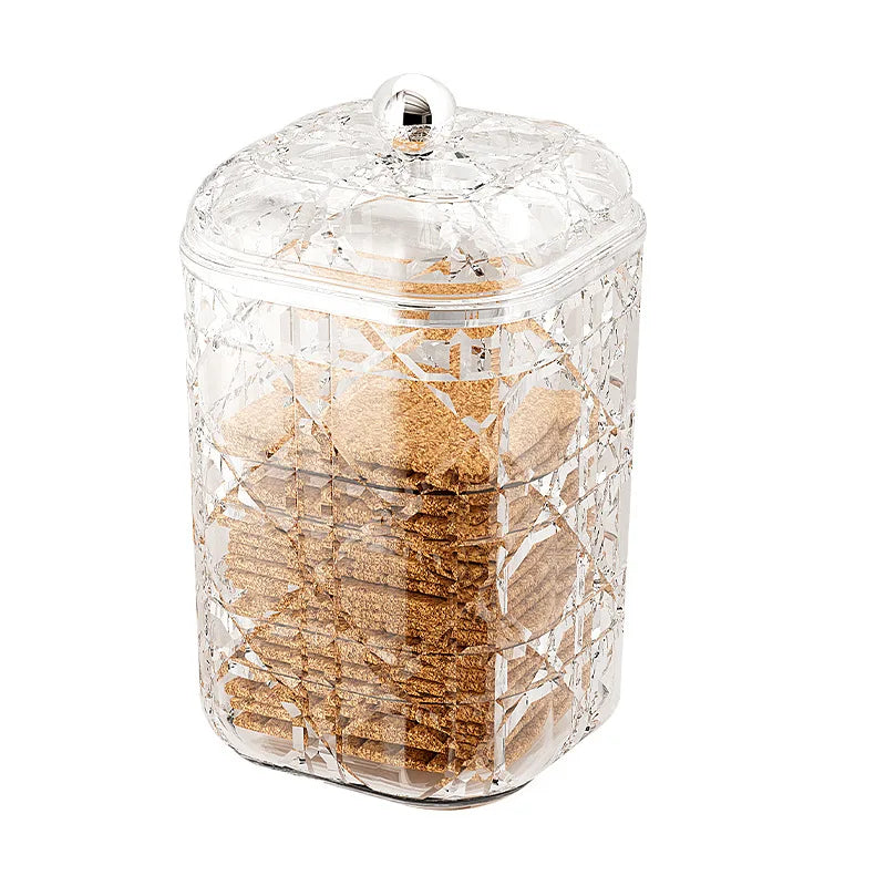 Kit de 2 Potes Transparentes com Tampa para Mantimentos